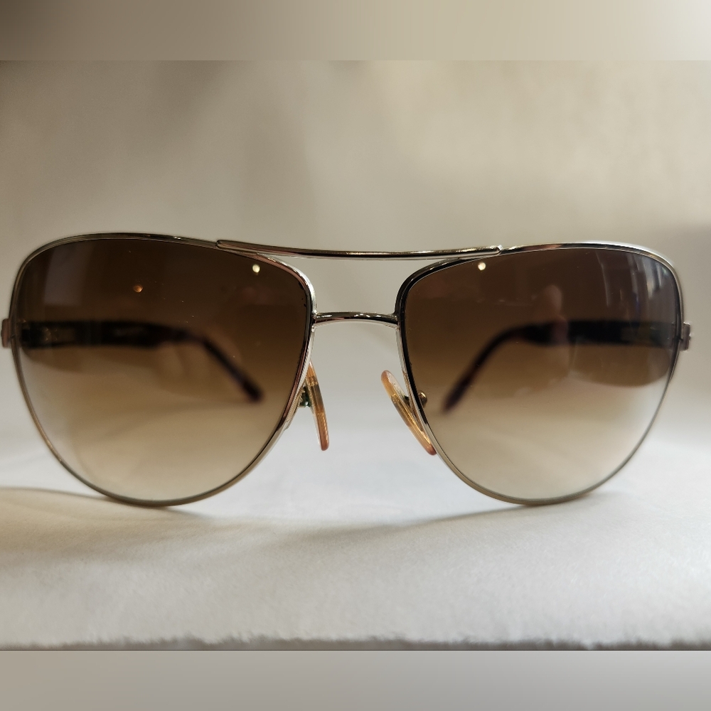 Persol Brown Gradient Aviator Sunglasses